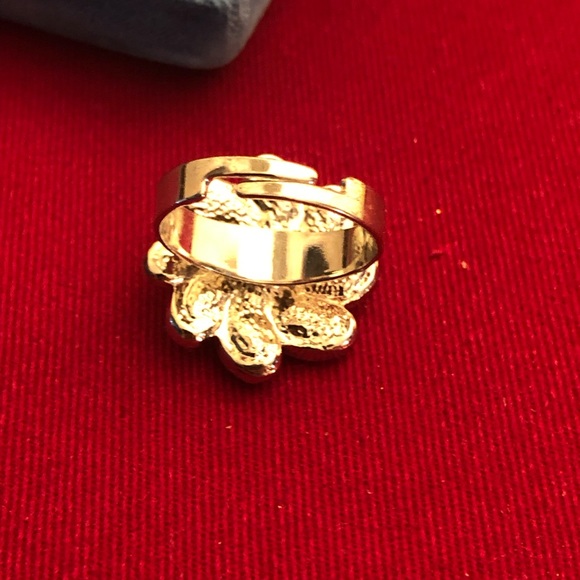 Silver and blue stone ring adjustable - Picture 3 of 3